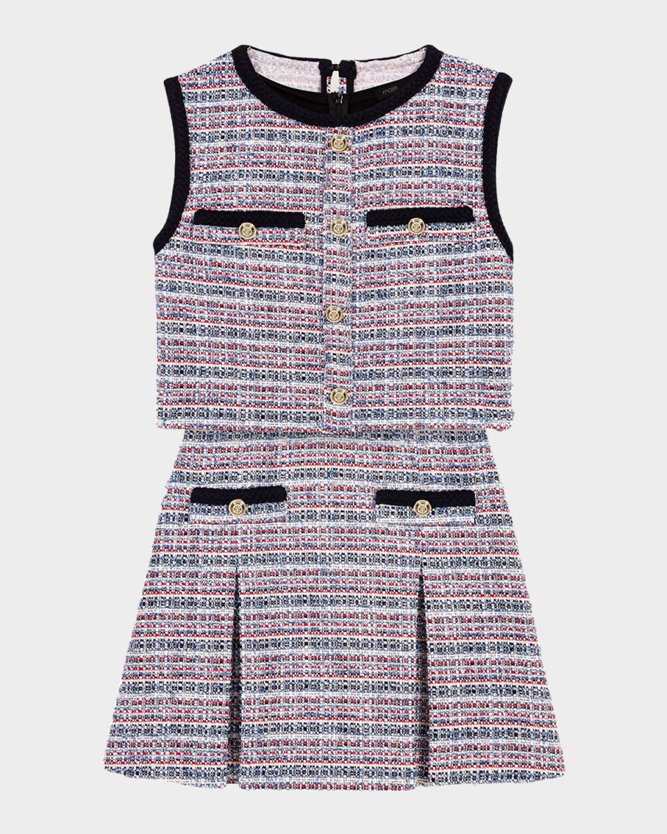 Rilany Two-in-One Tweed Mini Dress